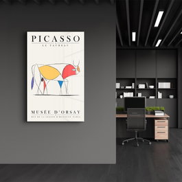 Wallity Pintura Decorativa de Vidrio Templado Multicolor 35 x 55 cm